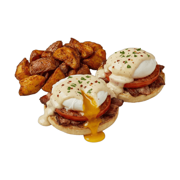 Beef Bacon Benedict