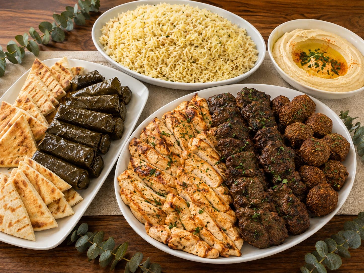 Mediterranean feast catering platter from iJava Cafe