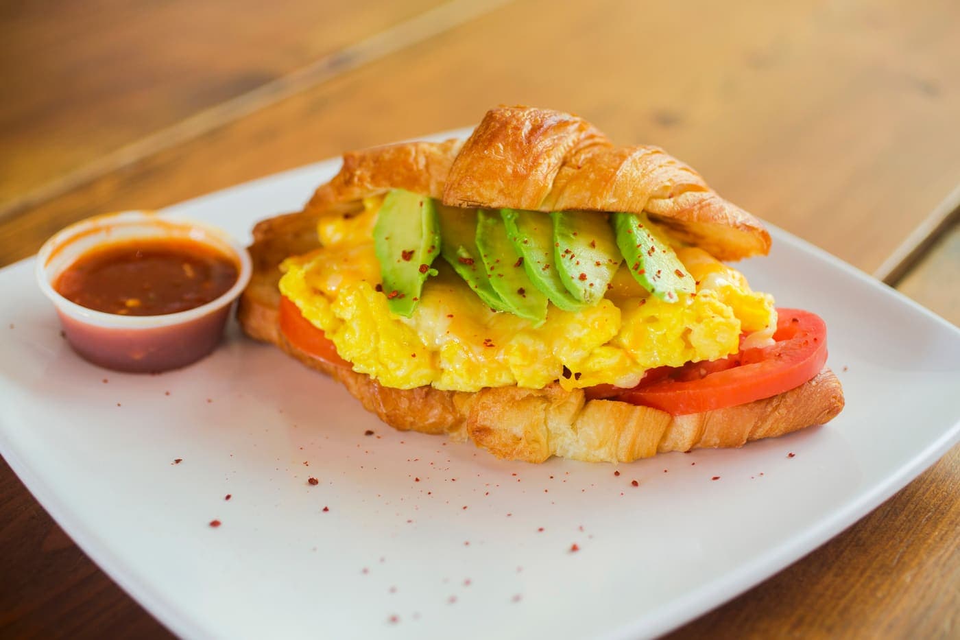 California breakfast croissant at iJava Delmas