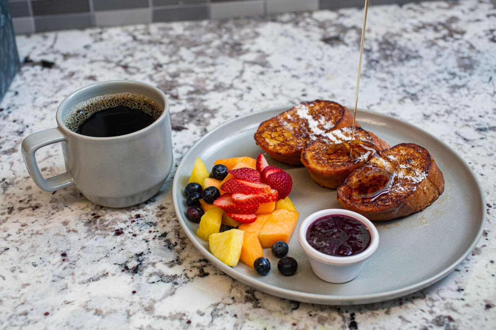 Signature 24-hour French toast at iJava Cafe, San Jose