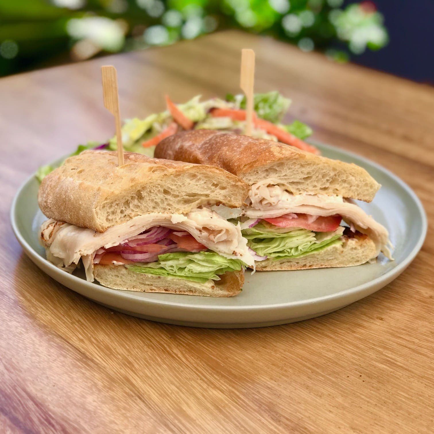 Turkey & swiss baguette at iJava
